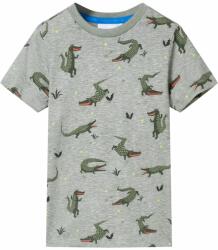 vidaXL Tricou pentru copii, kaki deschis melanj, 140 GartenMobel Dekor (12103)