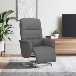 vidaXL Fotoliu rabatabil cu suport de picioare, gri închis, textil GartenMobel Dekor (356562)