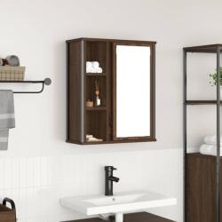 vidaXL Dulap de baie cu oglinda stejar maro 50x21x60 cm GartenMobel Dekor (861906)