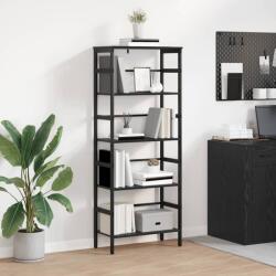 vidaXL Raft pentru carti Stejar Negru 60 x 29, 5 x 149 cm Lemn compozit GartenMobel Dekor (883928) Biblioteca