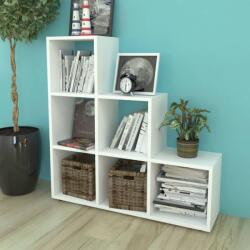 vidaXL Biblioteca în trepte / Raft de expunere 107 cm Alb GartenMobel Dekor (242552) Biblioteca