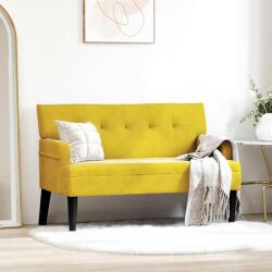 vidaXL Banca Chesterfield Galben 112 x 65.5 x 75 cm Catifea GartenMobel Dekor (42019292)