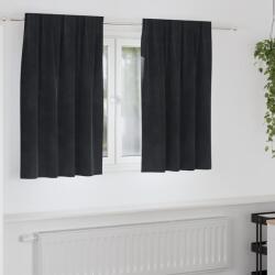 vidaXL Perdele opace 2 pcs Negru 140 x 140 cm Catifea GartenMobel Dekor (4107168)