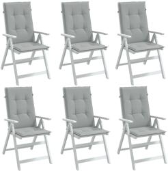 vidaXL Perne scaun cu spatar înalt 6 buc. melanj gri 120x50x4cm textil GartenMobel Dekor (4002414)