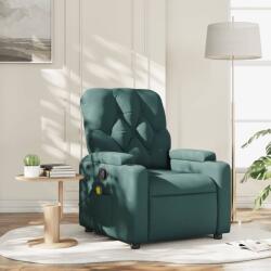 vidaXL Fotoliu de masaj rabatabil, verde închis, material textil GartenMobel Dekor (372497)