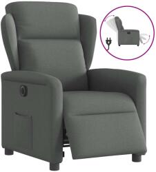 vidaXL Fotoliu rabatabil electric, gri închis, material textil GartenMobel Dekor (3303115)