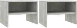 vidaXL Noptiere, 2 buc. , gri beton, 40 x 30 x 30 cm, PAL GartenMobel Dekor (800072)