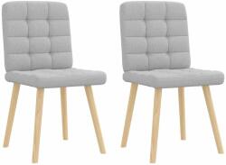 vidaXL Scaune de sufragerie 2 buc tesatura gri nor GartenMobel Dekor (4101100)