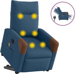 vidaXL Fotoliu electric masaj rabatabil cu ridicare, albastru, textil GartenMobel Dekor (3324036)