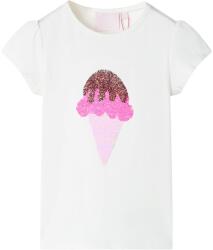 vidaXL Tricou pentru copii, ecru, 116 GartenMobel Dekor (10716)