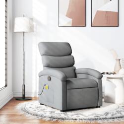 vidaXL Fotoliu de masaj rabatabil, gri deschis, textil GartenMobel Dekor (371701)