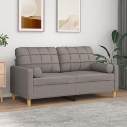vidaXL Canapea cu 2 locuri cu pernute, gri taupe, 140 cm, textil GartenMobel Dekor (3200789) Canapea