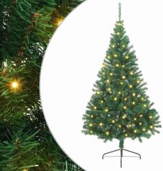 vidaXL Pom de Craciun artificial pre-iluminat Verde 240 cm PVC GartenMobel Dekor (3397033)
