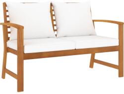 vidaXL Banca de gradina, 120 cm, crem, lemn masiv de acacia GartenMobel Dekor (311829)