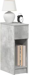 vidaXL Noptiera cu sertar gri beton 20x36x60 cm GartenMobel Dekor (858701)