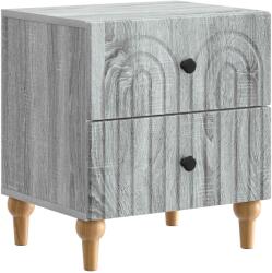 vidaXL Noptiera gri Sonoma cu 2 sertare, 43 x 34, 5 x 48 cm, lemn prelucrat (894077)