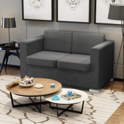 vidaXL Canapea cu 2 locuri, gri închis, material textil GartenMobel Dekor (243583) Canapea