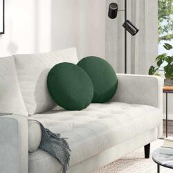 vidaXL Perne de Sezut 2 pcs Verde închis Ø 40 cm Tesatura din corduroy GartenMobel Dekor (42014154)