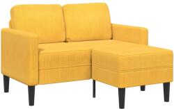 vidaXL Canapea cu 2 locuri cu sezlong în forma de L galben deschis GartenMobel Dekor (4107082) Canapea