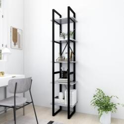 vidaXL Biblioteca cu 5 rafturi gri beton, 40x30x175 cm, lemn prelucrat GartenMobel Dekor (3081972) Biblioteca