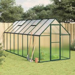 vidaXL Sere cu cadru de baza, verde, 445x169x195 cm, aluminiu GartenMobel Dekor (3266333)