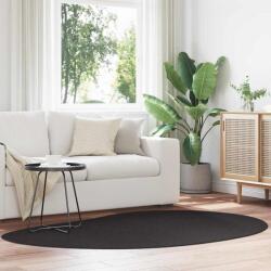 vidaXL Covor oval negru 140x200 cm Huarte, poliester, antiderapant (4103750) Covor
