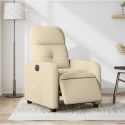 vidaXL Fotoliu rabatabil electric, crem, material textil GartenMobel Dekor (3206785)
