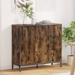 vidaXL Bufet cu sertar Stejar afumat 89.5 x 33 x 82 cm Lemn compozit GartenMobel Dekor (883459) Comoda