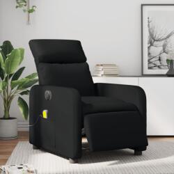 vidaXL Fotoliu electric de masaj rabatabil, negru, piele ecologica GartenMobel Dekor (3206742)