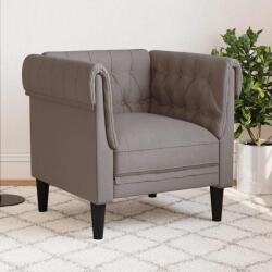 vidaXL Fotoliu Chesterfield, gri taupe, material textil GartenMobel Dekor (372543) Canapea