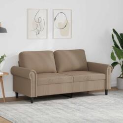 vidaXL Canapea cu 2 locuri, cappuccino, 140 cm, piele ecologica GartenMobel Dekor (359508) Canapea