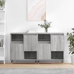 vidaXL Servante, 2 buc. , sonoma gri, lemn prelucrat GartenMobel Dekor (3190123) Comoda