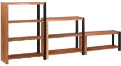 vidaXL Raft pentru carti 3 pcs Maro 80 x 30 x 110 cm GartenMobel Dekor (3321523) Biblioteca