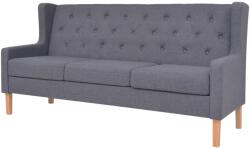 vidaXL Canapea cu 3 locuri, material textil, gri GartenMobel Dekor (245454) Canapea