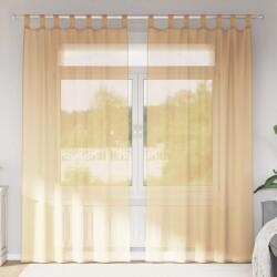 vidaXL Perdele Voile cu Bucle 2 buc Nisip 140x245 cm GartenMobel Dekor (4102309)