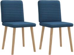 vidaXL Scaune de bucatarie, 2 buc. , albastru, textil GartenMobel Dekor (4101152)