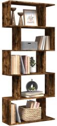 vidaXL Biblioteca/separator 5 niveluri stejar fumuriu 70x24x161cm lemn GartenMobel Dekor (858097) Biblioteca