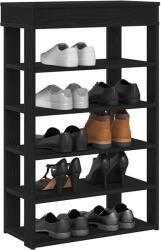 vidaXL Suport pantofi, negru, 60x30x98 cm, lemn prelucrat GartenMobel Dekor (859924) Pantofar