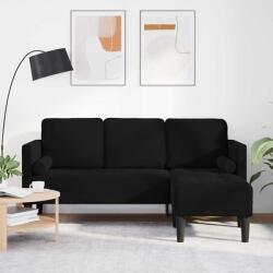 vidaXL Set de canapea cu perna Negru Poliester GartenMobel Dekor (42001931) Canapea