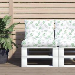 vidaXL Perne pentru paleti, 2 buc. , model de frunze, tesatura oxford GartenMobel Dekor (360852)