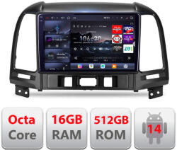 Edotec Navigatie Hyundai Santa Fe 2007-2012 Edotec QLED 2K 16+512GB Android (KIT-008+EDT-E809-2K)