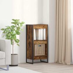vidaXL Dulap pentru carti Stejar fumuriu 80 x 30 x 155 cm GartenMobel Dekor (886362) Biblioteca
