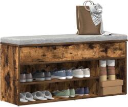 vidaXL Banca de pantofi, stejar fumuriu, 102x30, 5x45 cm lemn prelucrat GartenMobel Dekor (859140) Pantofar