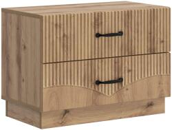 vidaXL Noptiera cu 2 sertare, stejar artizanal, 62 x 34, 5 x 44, 5 cm (895244)