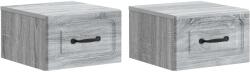 vidaXL Set 2 noptiere suspendate Sonoma gri, 34, 5 x 33 x 20 cm, vidaXL (899288)