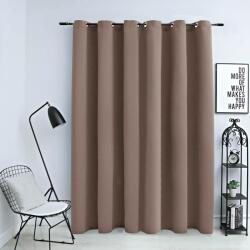 vidaXL Draperie opaca cu inele metalice, gri taupe, 290 x 245 cm GartenMobel Dekor (134437)
