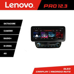 Lenovo Navigatie dedicata Ford Fiesta 2017-2022 Lenovo Pro 12.3 QLED 8GB+256GB 4G (Kit-fiesta-2020+PRO-12.3-8+256)