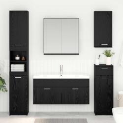 vidaXL Dulap de chiuveta Stejar Negru 38, 5 x 100 x 46 cm Lemn compozit GartenMobel Dekor (880443)
