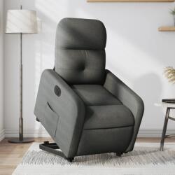 vidaXL Fotoliu electric rabatabil cu ridicare, gri închis, textil GartenMobel Dekor (3206814)