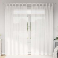 vidaXL Perdele Voile cu Bucle 2 buc Alb 140x225 cm GartenMobel Dekor (4102333)